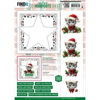 (DODOHS10010)3D Hobbydots Sheet - Berries Beauties - A Very Furry Christmas 2