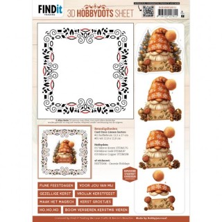 (DODOHS10011)3D Hobbydots Sheet - Berries Beauties - Gnomie Holidays 1