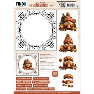 (DODOHS10012)3D Hobbydots Sheet - Berries Beauties - Gnomie Holidays 2