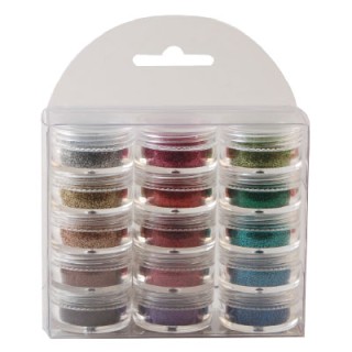 (1619/003)Glitter ultra fine 15 assortiments