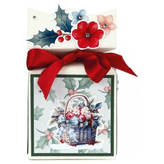 (SB11057)3D Pushout Sheet - Berries Beauties - Frosted Florals - Basket