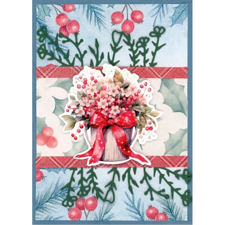 (SB11059)3D Pushout Sheet - Berries Beauties - Frosted Florals - Tin
