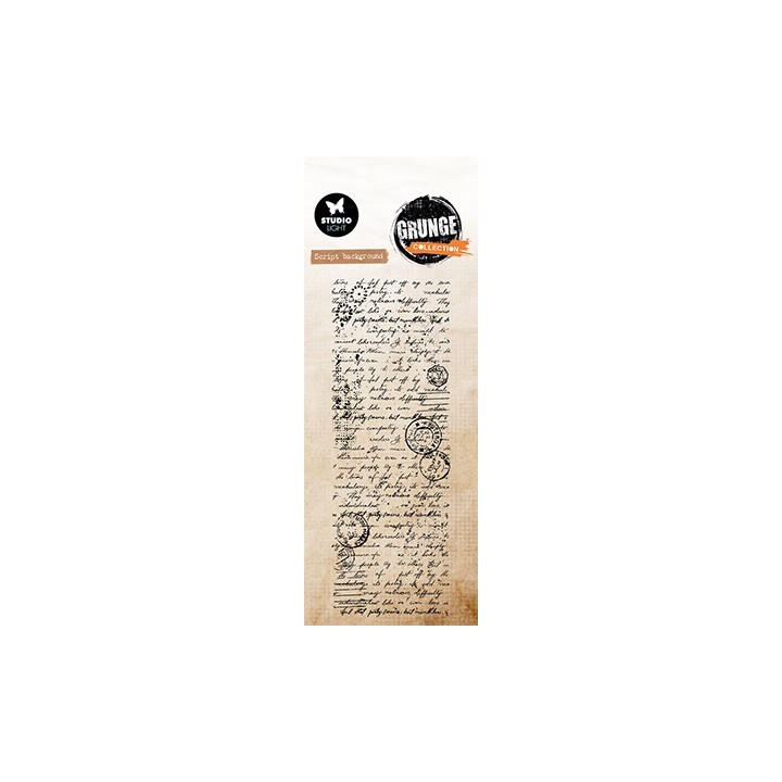 (SL-GR-STAMP891)Studio light clear stamp Script background Grunge Collection nr. 891