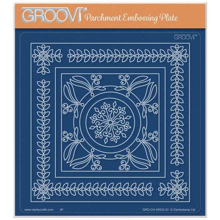 (GRO-CH-42533-03)Groovi Plate A5 Tina's Snowflake & Mistletoe Christmas All in One