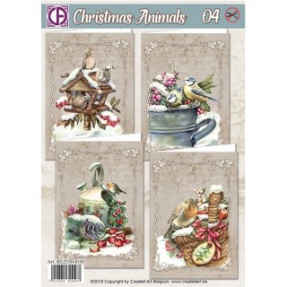 (RE2530-0105)3D Creative CutOuts  Christmas Animals 04