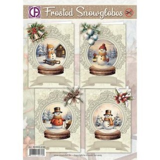 (RE2530-0188)3D Creative CutOuts  Frosted Snowglobes