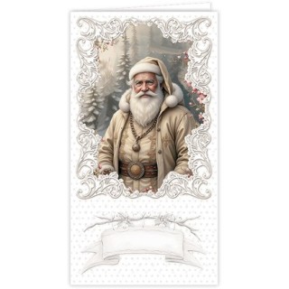 (RE2530-0189)3D Creative CutOuts Vintage Santa Claus