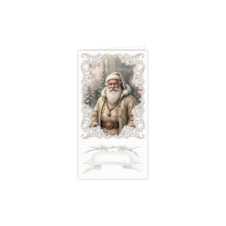 (RE2530-0189)3D Creative CutOuts Vintage Santa Claus