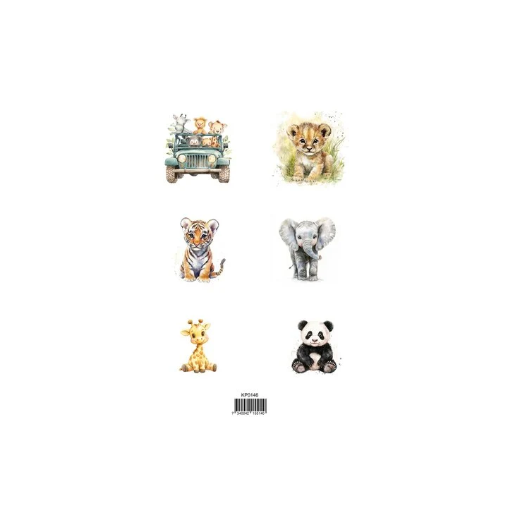 (KPA4113)REPRINT Animals A4 Cutouts