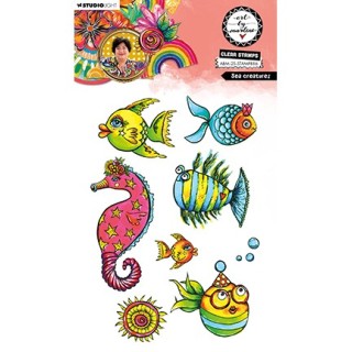 (ABM-25-STAMP886)Studio light Stamp Sea creatures Art By Marlene nr. 886