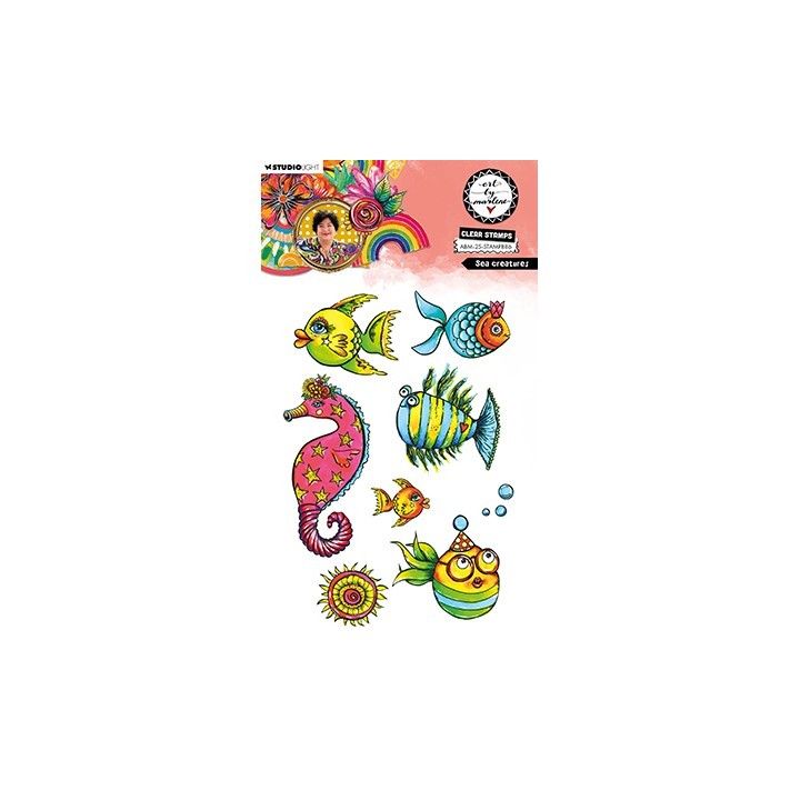 (ABM-25-STAMP886)Studio light Stamp Sea creatures Art By Marlene nr. 886