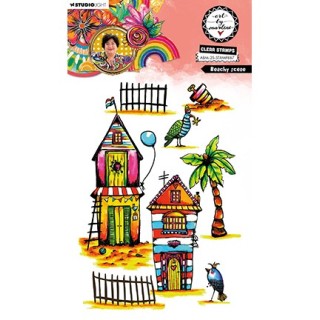 (ABM-25-STAMP887)Studio light Stamp Beachy scene Art By Marlene nr. 887