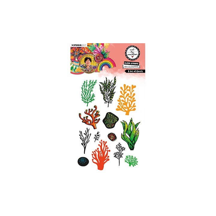 (ABM-25-STAMP888)Studio light Stamp A lot of corals Art By Marlene nr. 888