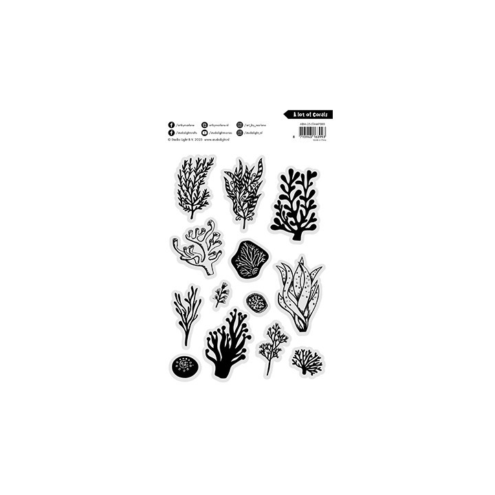 (ABM-25-STAMP888)Studio light Stamp A lot of corals Art By Marlene nr. 888