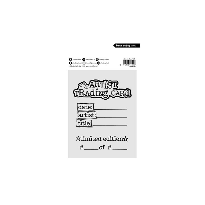 (ABM-25-STAMP889)Studio light Stamp Artist trading card Art By Marlene nr. 889