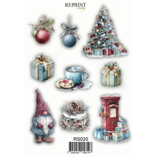 (RS020)Reprint Deck the Halls 10x20cm Stickers