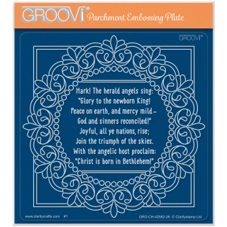(GRO-CH-42562-26)Groovi Plate Midi Midi Framed Christmas Hymns - Hark! the Hearld Angel Sings