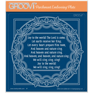 (GRO-CH-42564-26)Groovi Plate Midi Framed Christmas Hymns - Joy to the World