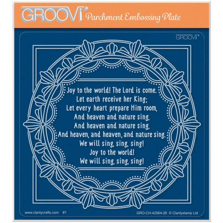 (GRO-CH-42564-26)Groovi Plate Midi Framed Christmas Hymns - Joy to the World (GRO-CH-42564-26)Groovi Plate Midi Framed Christmas Hymns - Joy to the World