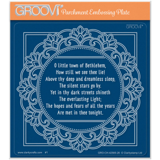 (GRO-CH-42565-26)Groovi Plate Midi Framed Christmas Hymns - O Little Town of Bethlehem
