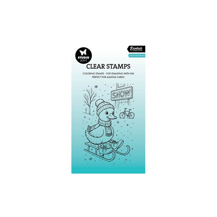 (SL-ES-STAMP899)Studio light Stamp Duck on a sleigh Essentials nr. 899 (SL-ES-STAMP899)Studio light Stamp Duck on a sleigh Essentials nr. 899