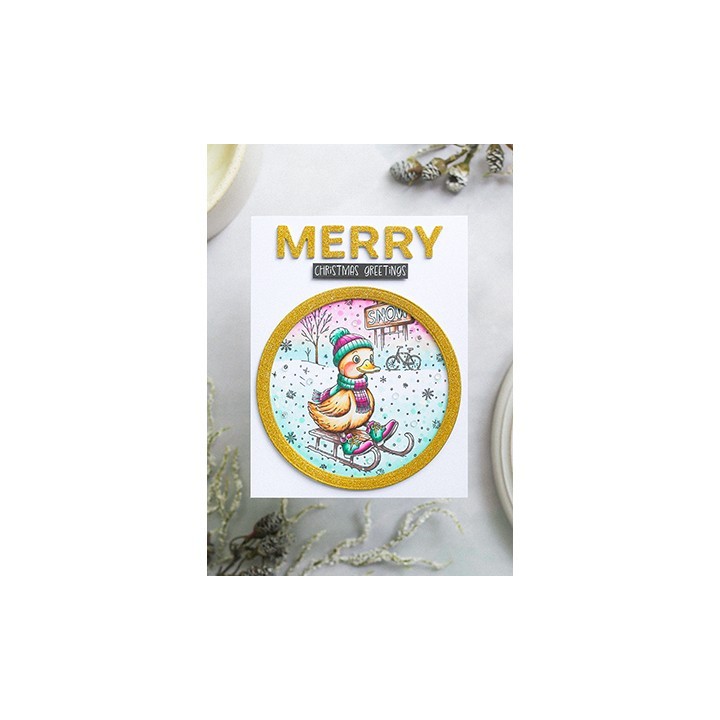 (SL-ES-STAMP899)Studio light Stamp Duck on a sleigh Essentials nr. 899 (SL-ES-STAMP899)Studio light Stamp Duck on a sleigh Essentials nr. 899