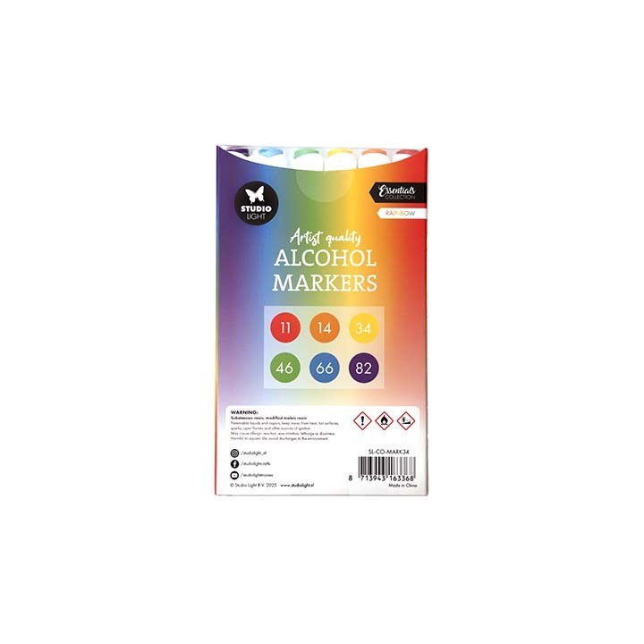 (SL-CO-MARK34)Studio Light Alcohol Markers Rainbow Essentials nr. 34
