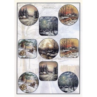 (WOC10014)Cutting Sheet - WOC - nr 14 - Winter Village Scenes
