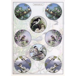 (WOC10015)Cutting Sheet - WOC - nr 15 - Spring Garden Birds