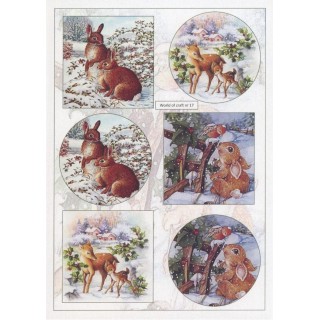 (WOC10017)Cutting Sheet - WOC - nr 17 - Winter Forest Friends