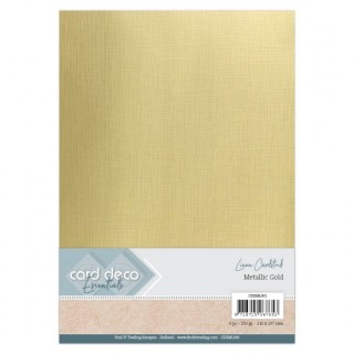(CDEML002)Goud - Metallic Linnenkarton by Card Deco