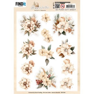 (SB11063)3D Pushout Sheet - Berries Beauties - Cosy WInter - Cosy Flowers