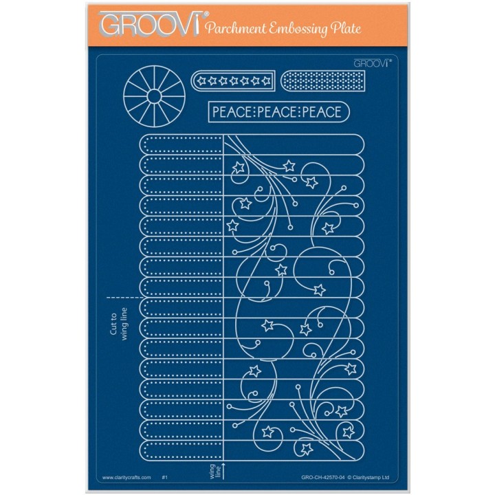 (GRO-CH-42570-04)Groovi Plate A5 Template Peace Angel