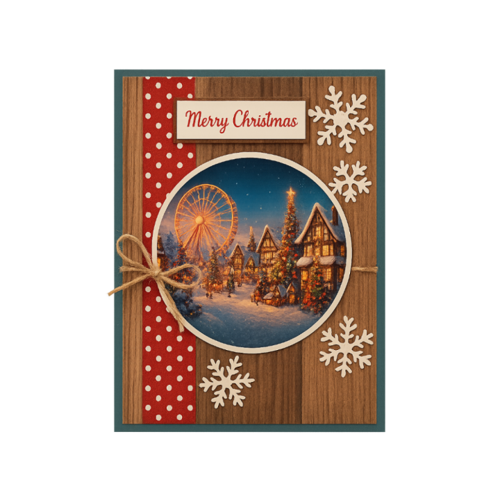 (BBSC10122)Scenery Push out - Berries Beauties - Snowy Winter Carnival - Round