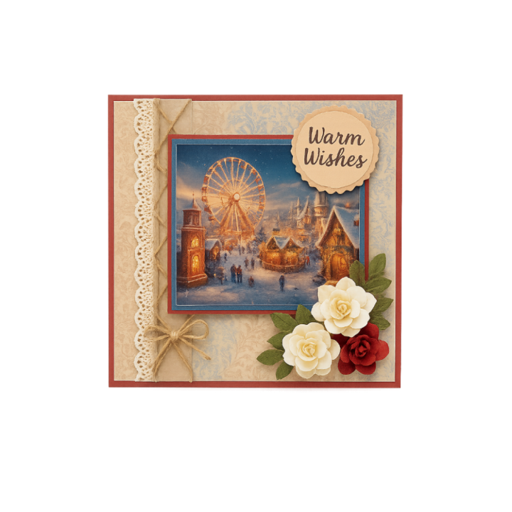 (BBSC10123)Scenery Push out - Berries Beauties - Snowy Winter Carnival - Square