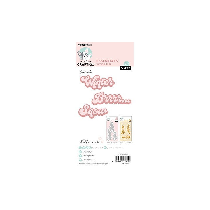 (CCL-ES-CD981)Studio Light Cutting Die Wordz Winter Essentials nr.981