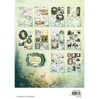 (SL-QM-DCPP402)Studio Light Die-cut Pad Paper Embellishments Quiet Morning nr. 402