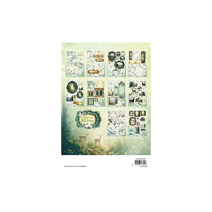 (SL-QM-DCPP402)Studio Light Die-cut Pad Paper Embellishments Quiet Morning nr. 402