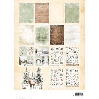 (SL-ES-DCPP387)Studio Light Die-cut Pad Paper Embellishments Winter Woodland Essentials nr. 387