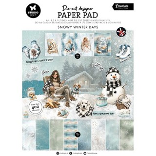 (SL-ES-DCPP388)Studio Light Die-cut Pad Paper Snowy Winter days Essentials nr. 388