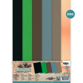 (BB-A4-10024)Linen Cardstock Pack - Berries Beauties - Steampunk - A4