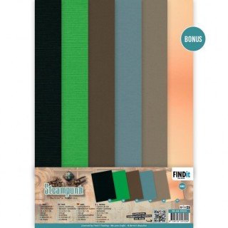 (BB-A4-10024)Linen Cardstock Pack - Berries Beauties - Steampunk - A4