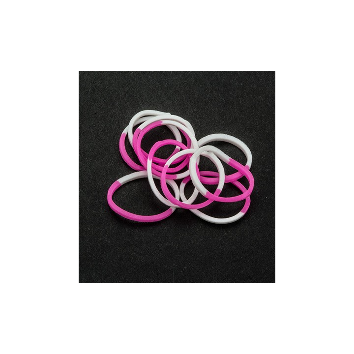 (6200/0830)Band It 600 elastiekjes White/Pink