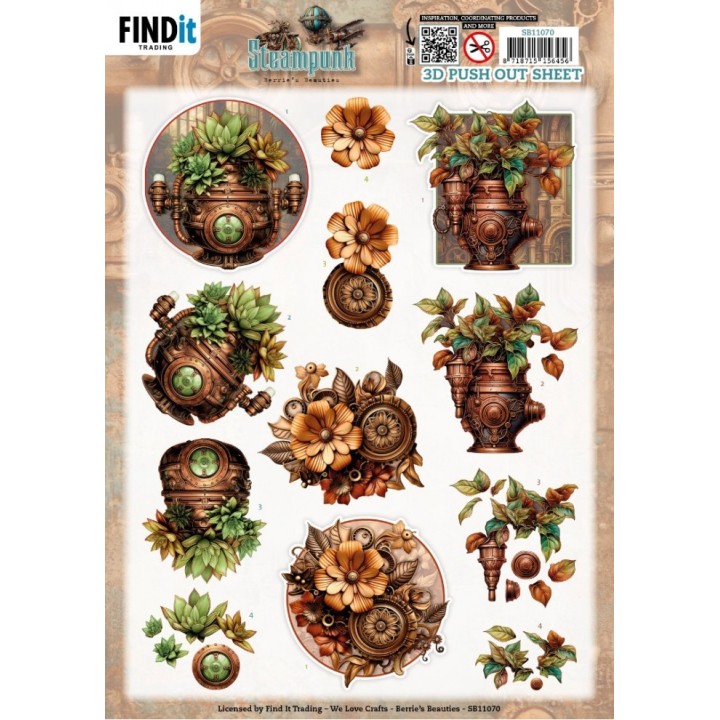 (SB11070)3D Pushout Sheet - Berries Beauties - Steampunk - Plants