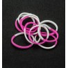 (6200/0830)Band It 600 rubberbands White/Pink