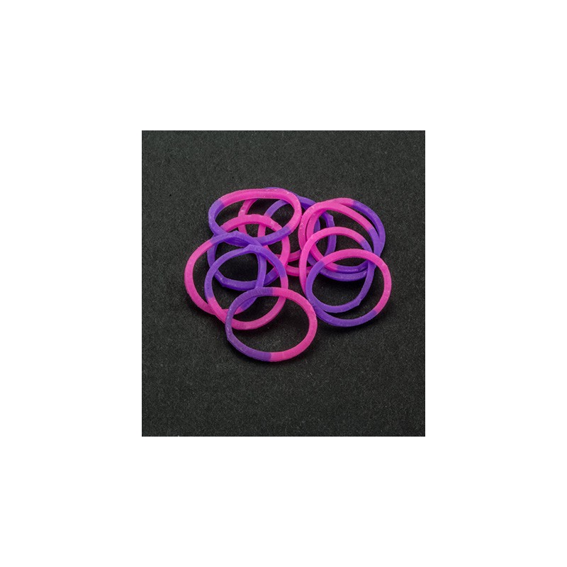 (6200/0831)Band It 600 rubberbands Pink/Purple