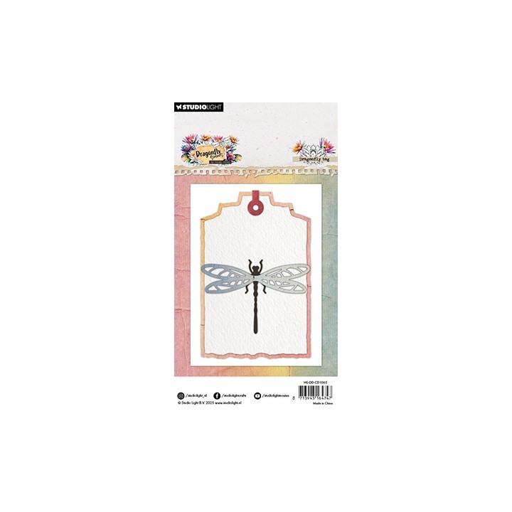 (HE-DD-CD1065)Studio Light Cutting Die Dragonfly tag Dragonfly Dreams nr. 1065