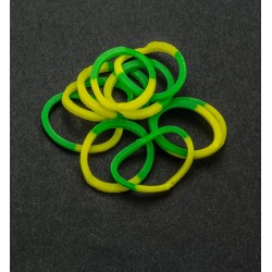 (6200/0832)Band It 600 rubberbands Yellow/Green