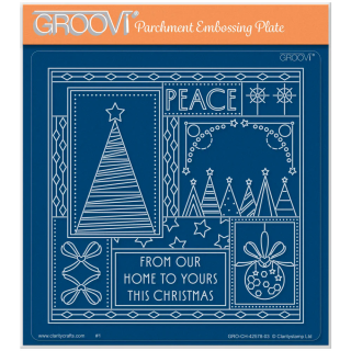 (GRO-CH-42578-03)Groovi Plate A5 Tina's Christmas Tree - Easy Layout