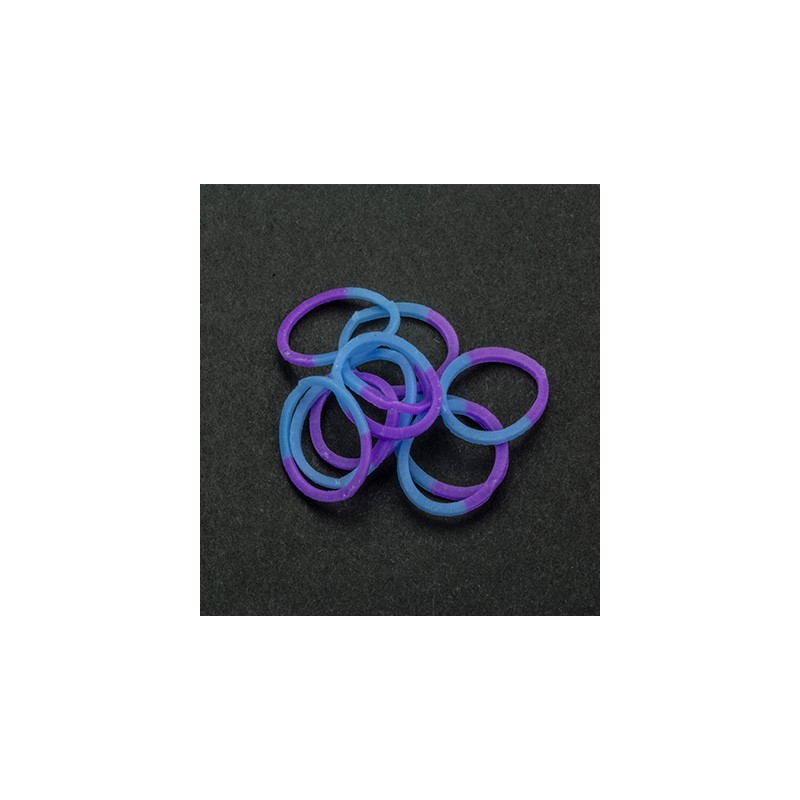 (6200/0835)Band It 600 rubberbands Purple/Blue